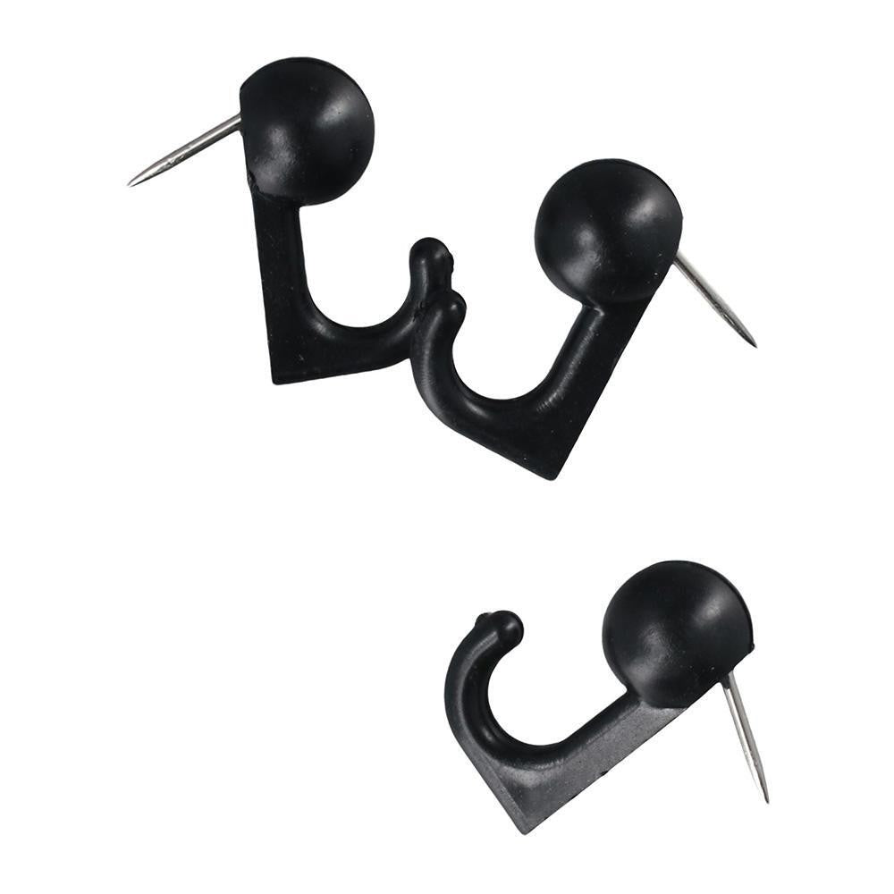 50 Pieces Metal Push Pin Black Picture Hanging Pin Wall Hooks  Home Office