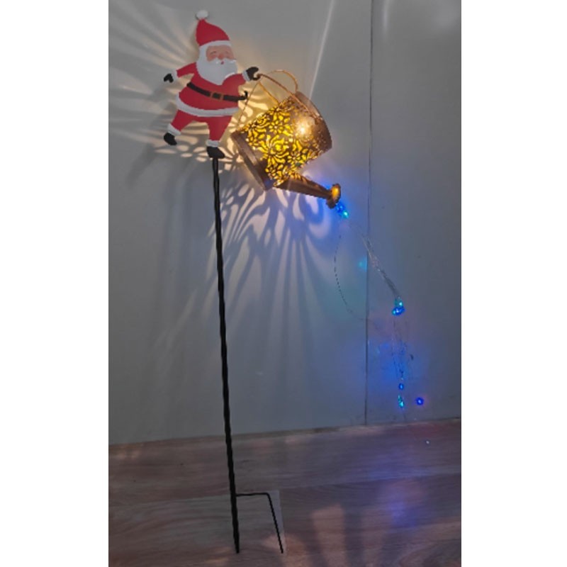 Solar Watering Can Lights Outdoor,Christmas Santa Waterproof Metal Garden  UK