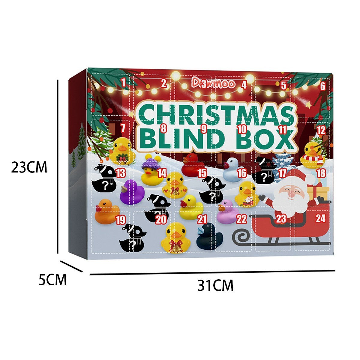 2026 Rubber Duck Christmas Advent Calendar Xmas Countdown 24 Days Bath Box Gift