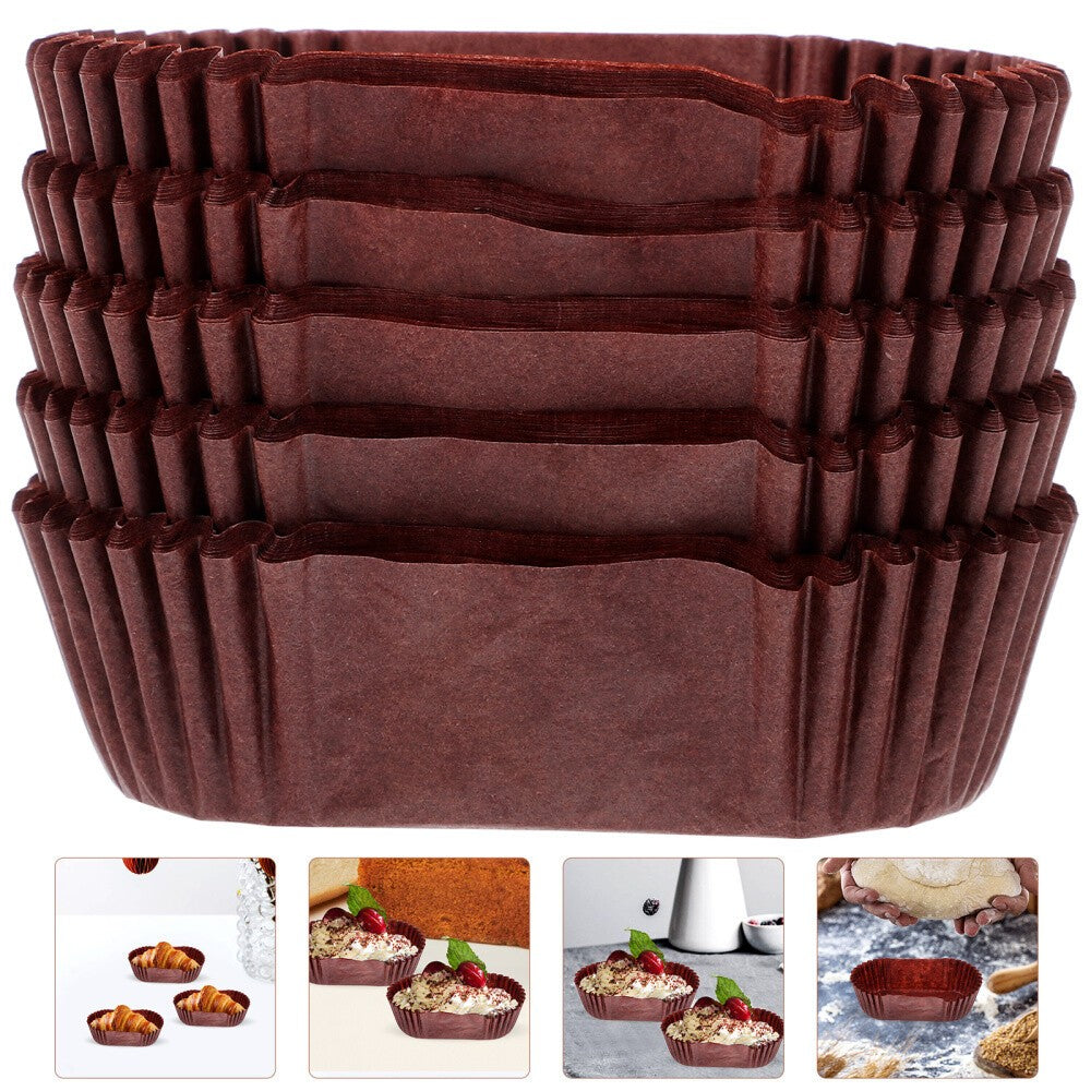 Mini Loaf Tin Liners Paper Cases for Baking Cake Square Tray Cup Oval
