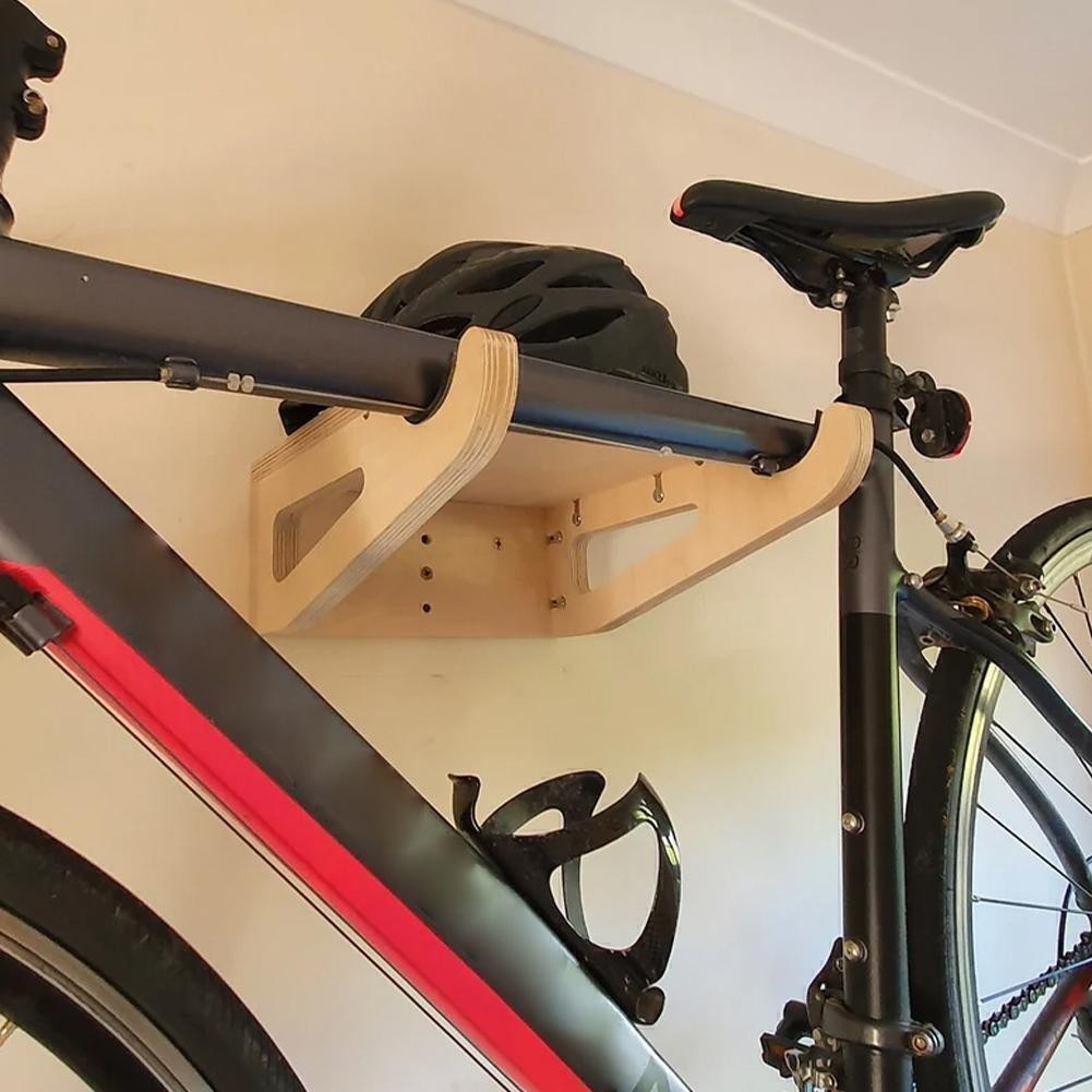 Bicycle wall mount wooden inner storage rack for racing bikes/mountain bikes