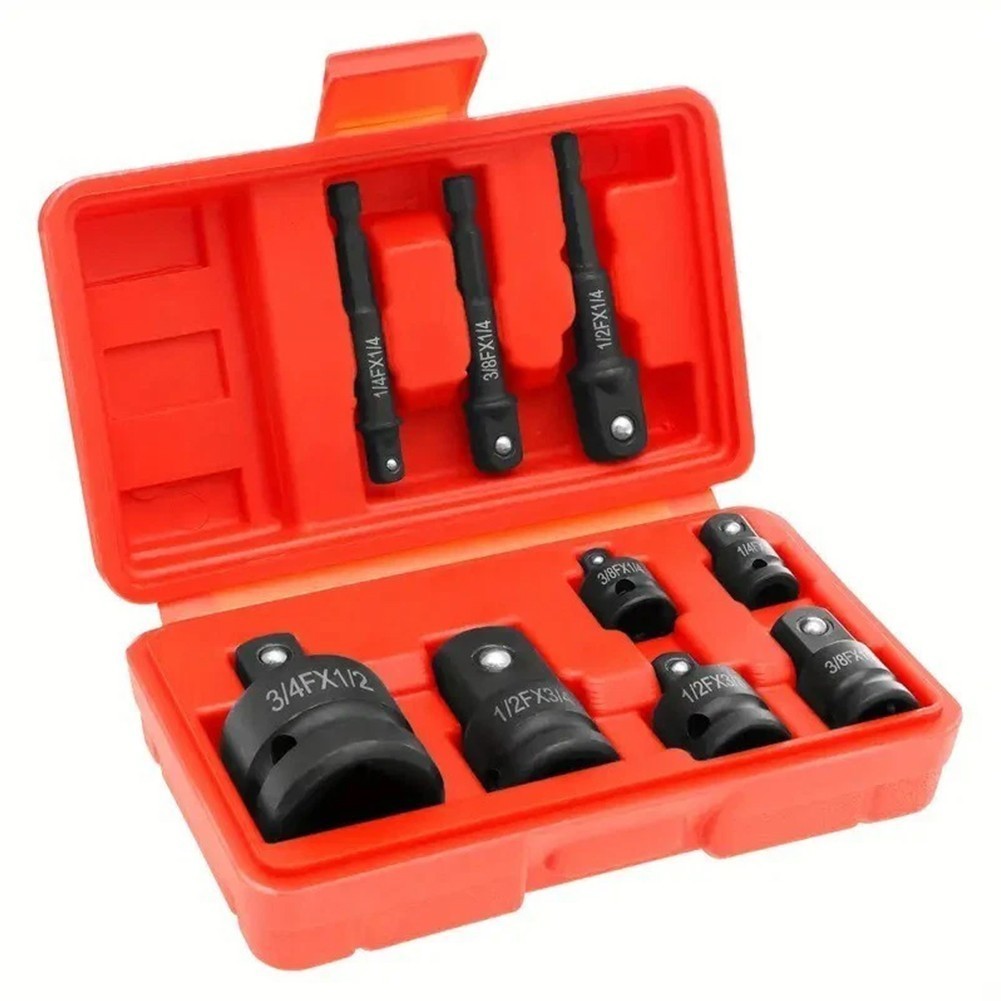 F to M Impact Driver Socket 9Pcs Impact Adapter Reducer Set 1/4" 3/8" 1/2" 3/4"