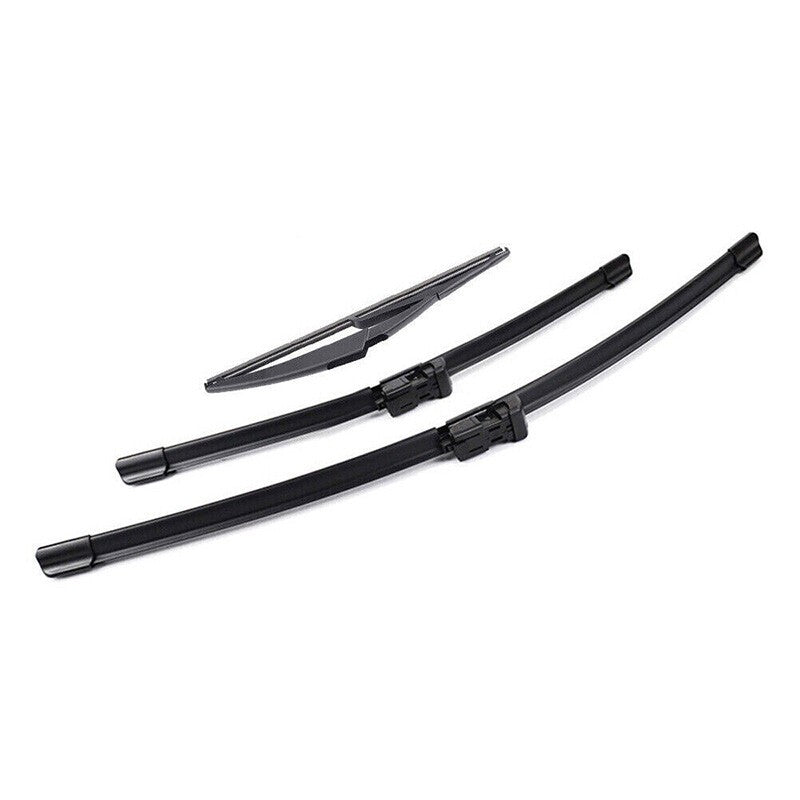 3PCS 24" 14" 11" Front & Rear Windscreen Wiper Blades Set For Fiat 500 Ford KA