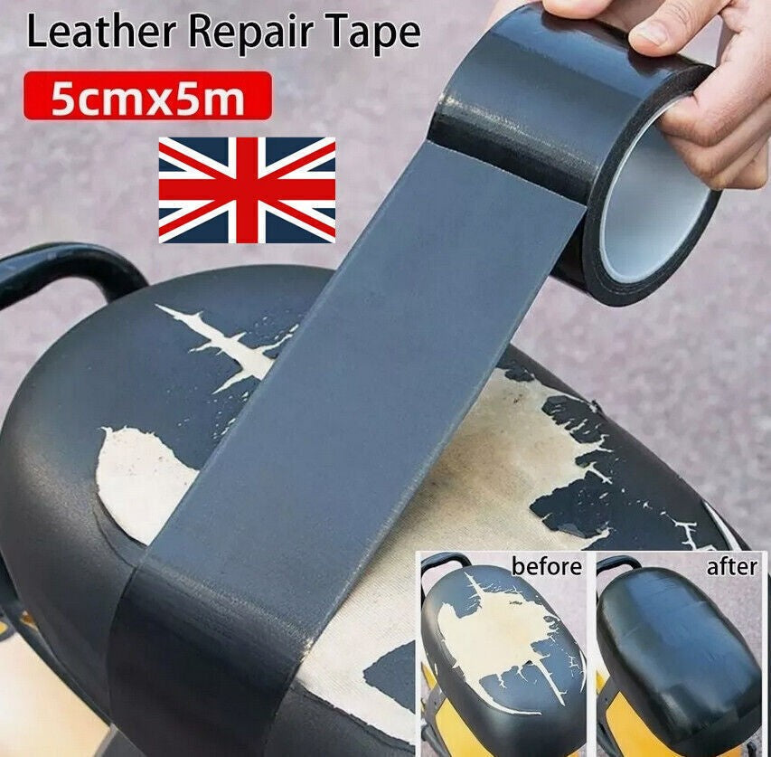 Leather Vinyl Repair Kit Black Filler Restore Car Seat Couch Sofa Bus Patch Tape
