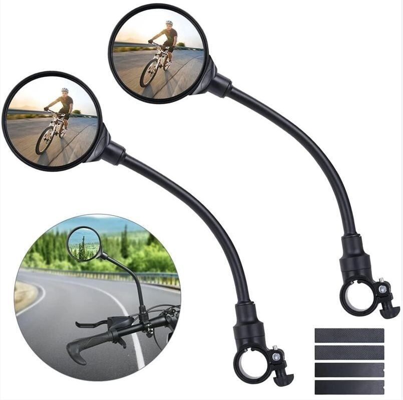 Mobility Scooter Rear View Wing Mirror Wide Angle Adjustable Safety Mirrors Pair