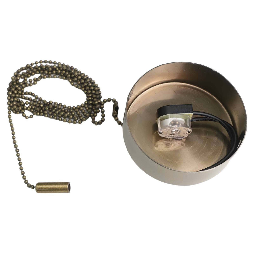 Modern Bathroom Pull Cord Light Switch with 150cm Chain and Chrome Design