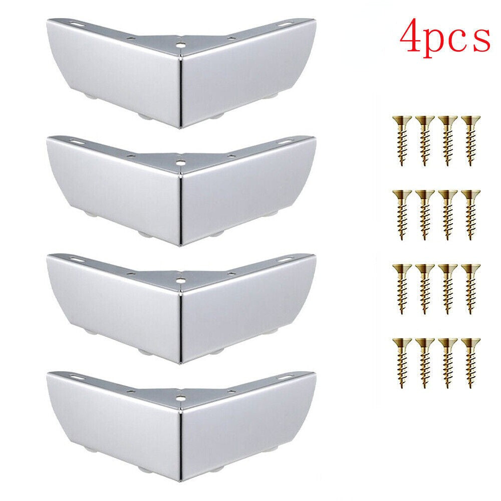 4PCS 2.4Inch Modern Furniture Sofa Metal Short Legs DIY Replacement Parts