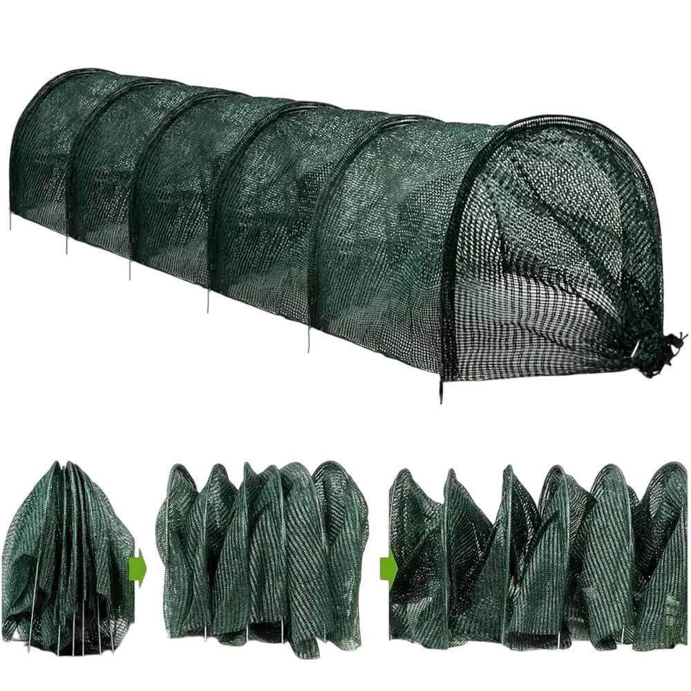 300*45CM Garden Tunnel Shade Net Cover Cloche Hoops for Vegetable Plant Growing