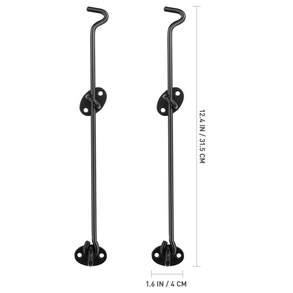 2XCabin Hook & Eye Latch Lock Shed Gate Door Stainless Steel Catch Silent Holder