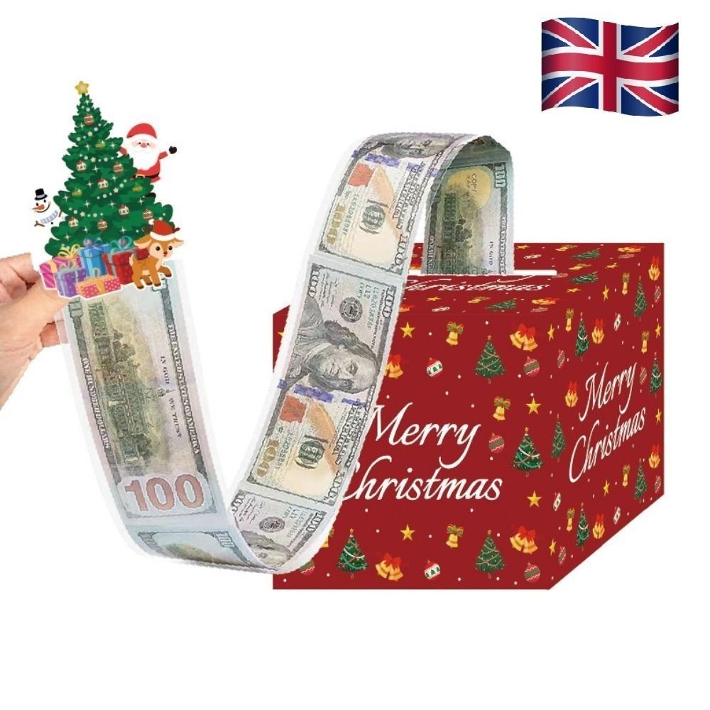 Paper Christmas Cash Box Money Roll Pull Out Cash Gift Box Party ChristmasDecor