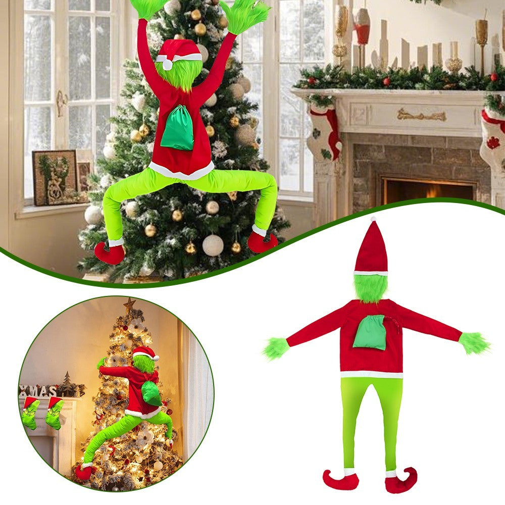 Christmas Grinchs Decor Bendable Arms & Legs, for Home Tree Wall Outdoor Decor
