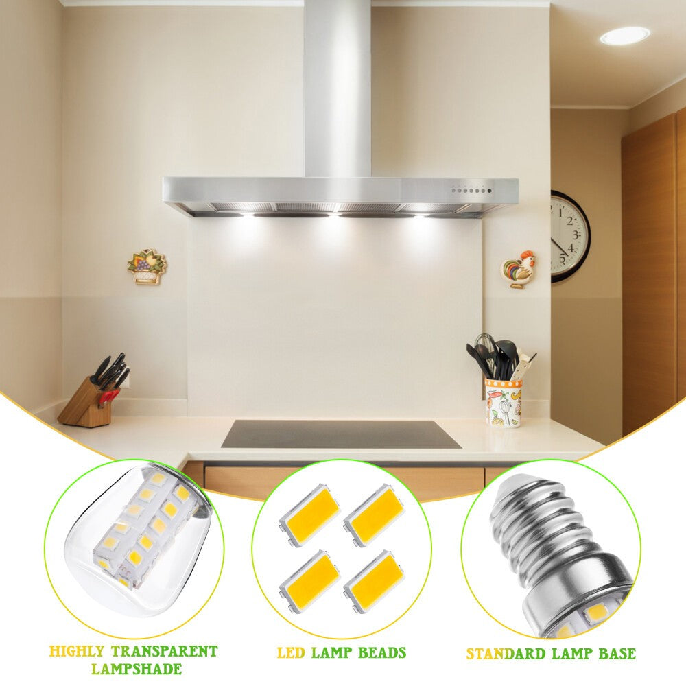 E14 LED Light Bulbs 2pcs Oven Fridge Kitchen Appliance Lighting