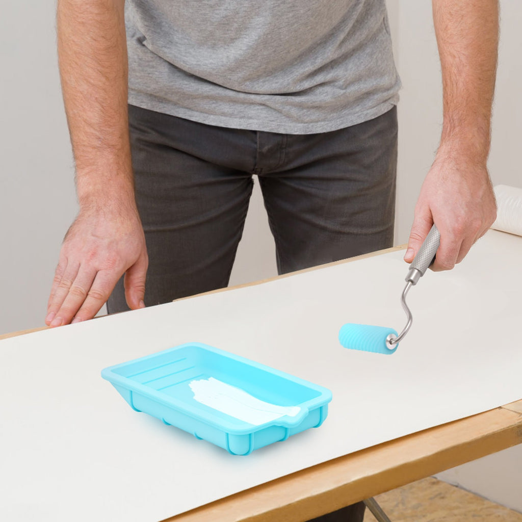 Nonstick Glue Roller with Tray Flexible Wood Glue Roller and Tray