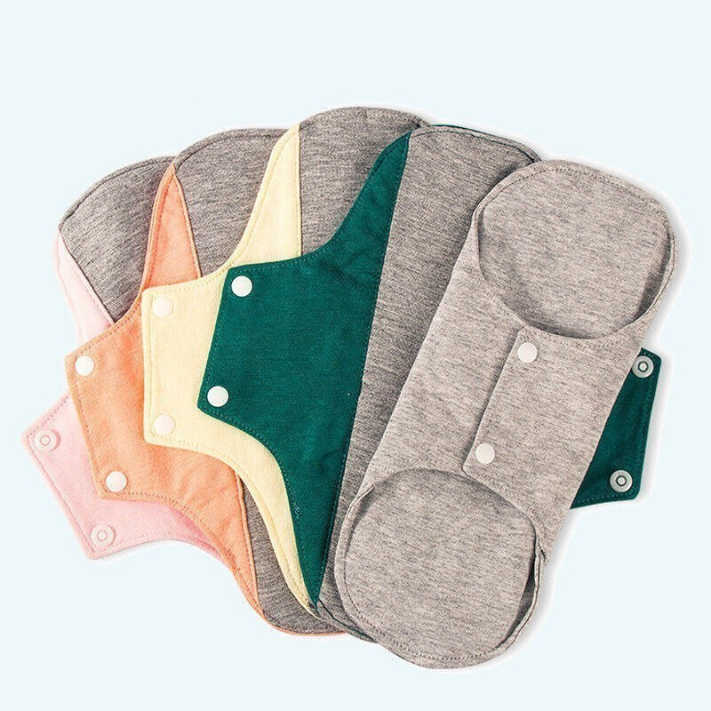 10Pcs Reusable Cotton Menstrual Pads Washable Eco Friendly Cloth Sanitary Towels