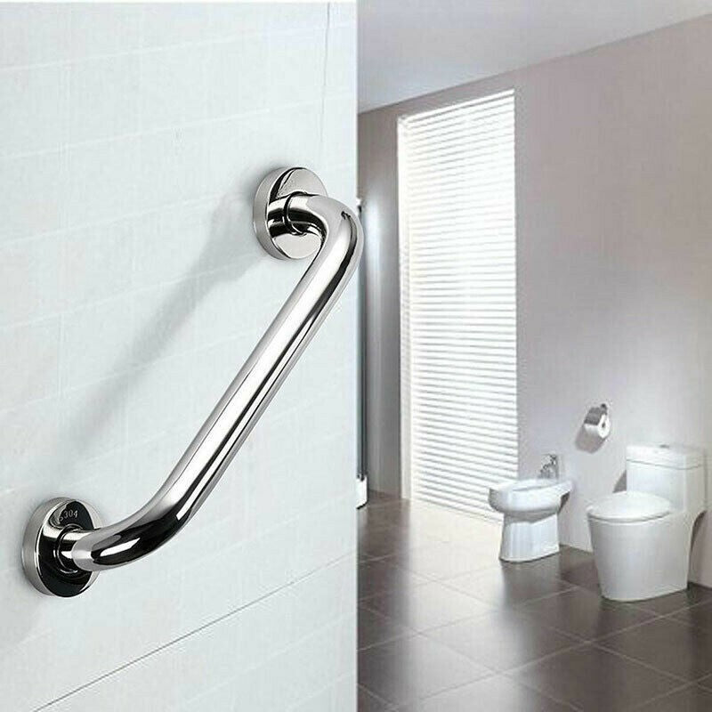 2X Safety Grab Bar Bathroom Support Handle Steel Bath Toilet Hand Rail 40cm