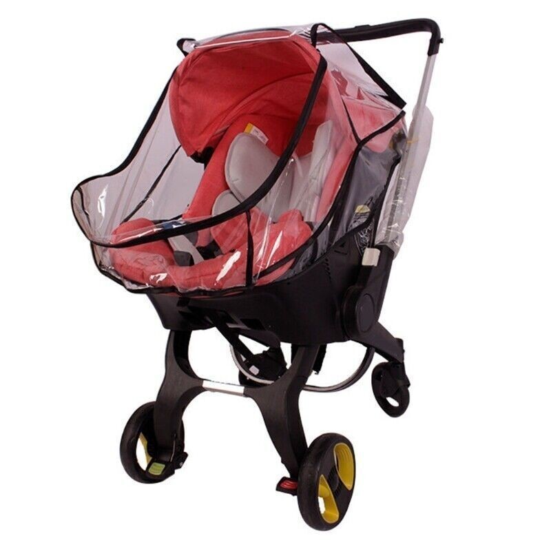 Transparent Baby Car Seat Rain Cover for Doona Stroller Travel Carrier Accessory