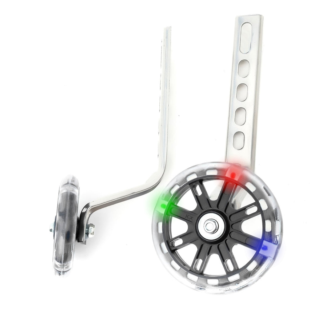 Universal Flashing Bicycle Stabilisers Kids Bike Training Wheels 12 - 20 Inch