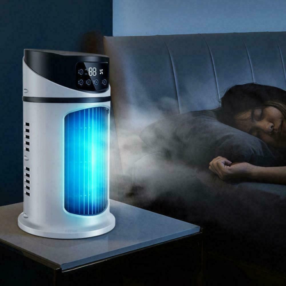 6-Speeds Portable Air Cooler Fan Ice Cold Cooling Conditioner 300ML Tank UK