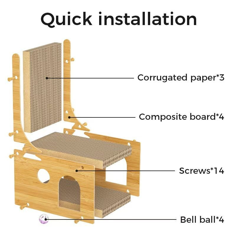 Tall Cat Scratching Post & Activity Center