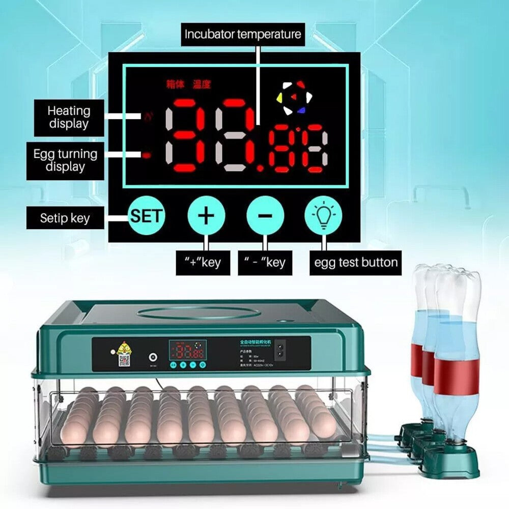 48 Egg Automatic Turning Incubator Chicken Duck Eggs Digital Hatching Machine