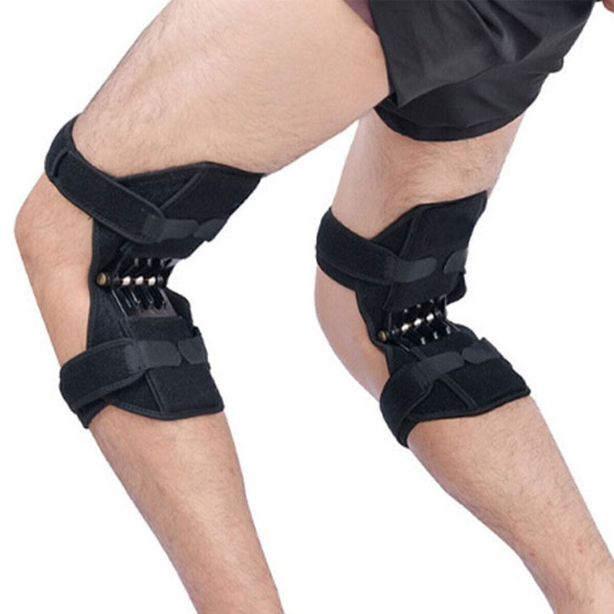 2pcs Power Lift Joint Support Knee Brace Pad Rebound Spring Force Leg