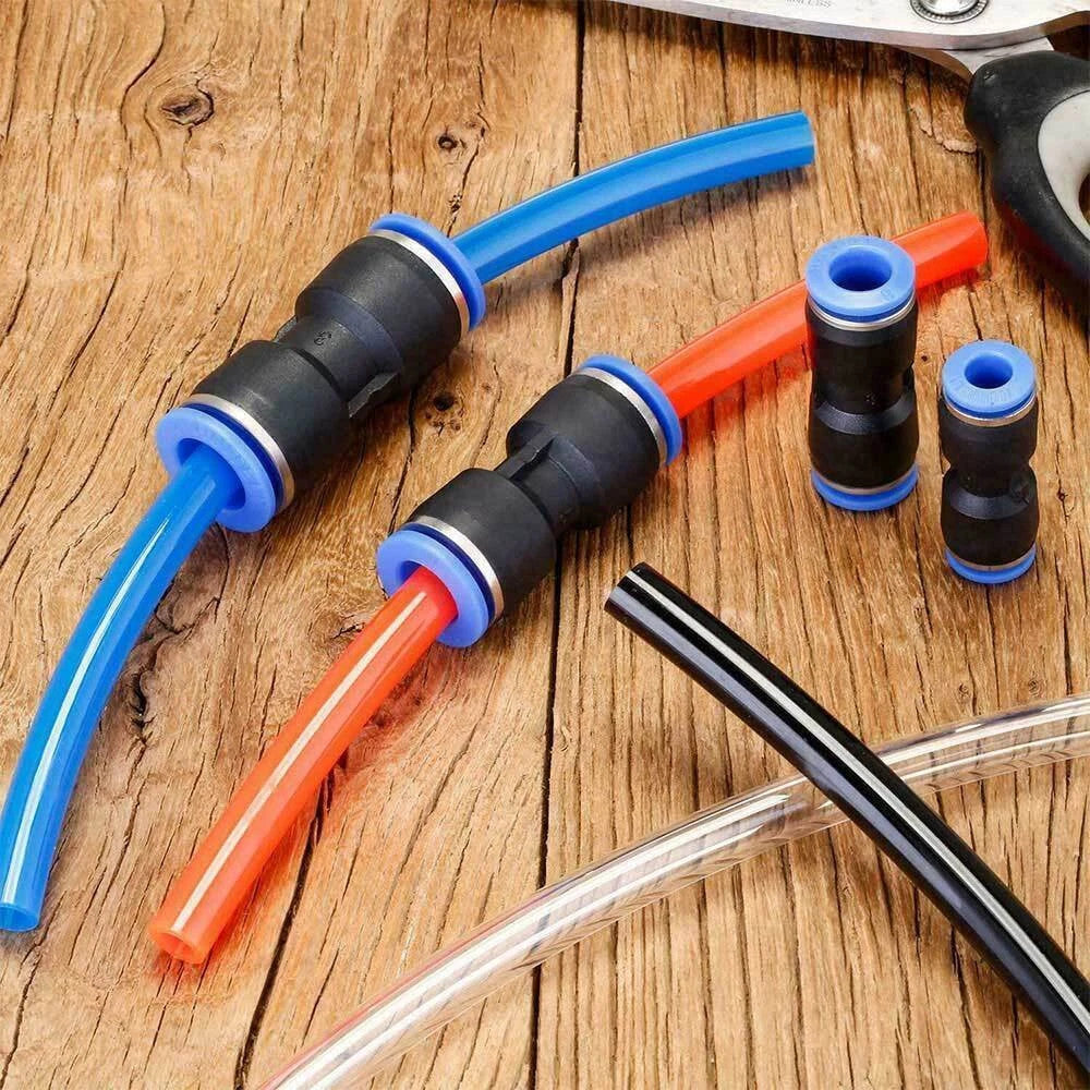 50x Straight Push Connectors Pneumatic Connect Fittings Air Line Quick Hose sets