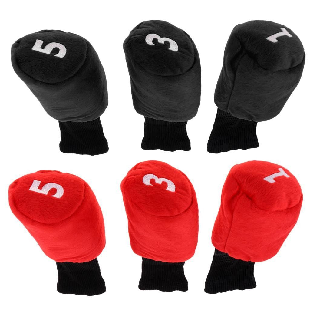 3 Pack Sport Golf Club Headgear Driver Wood Headcover Set Suitable for