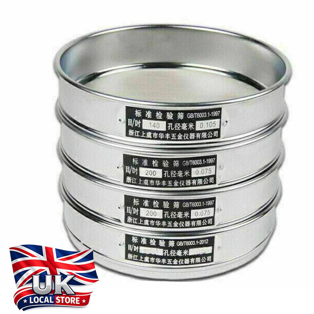 10-500 Mesh 2-0.03mm Aperture Stainless Steel 20cm Lab Standard Test Sieve