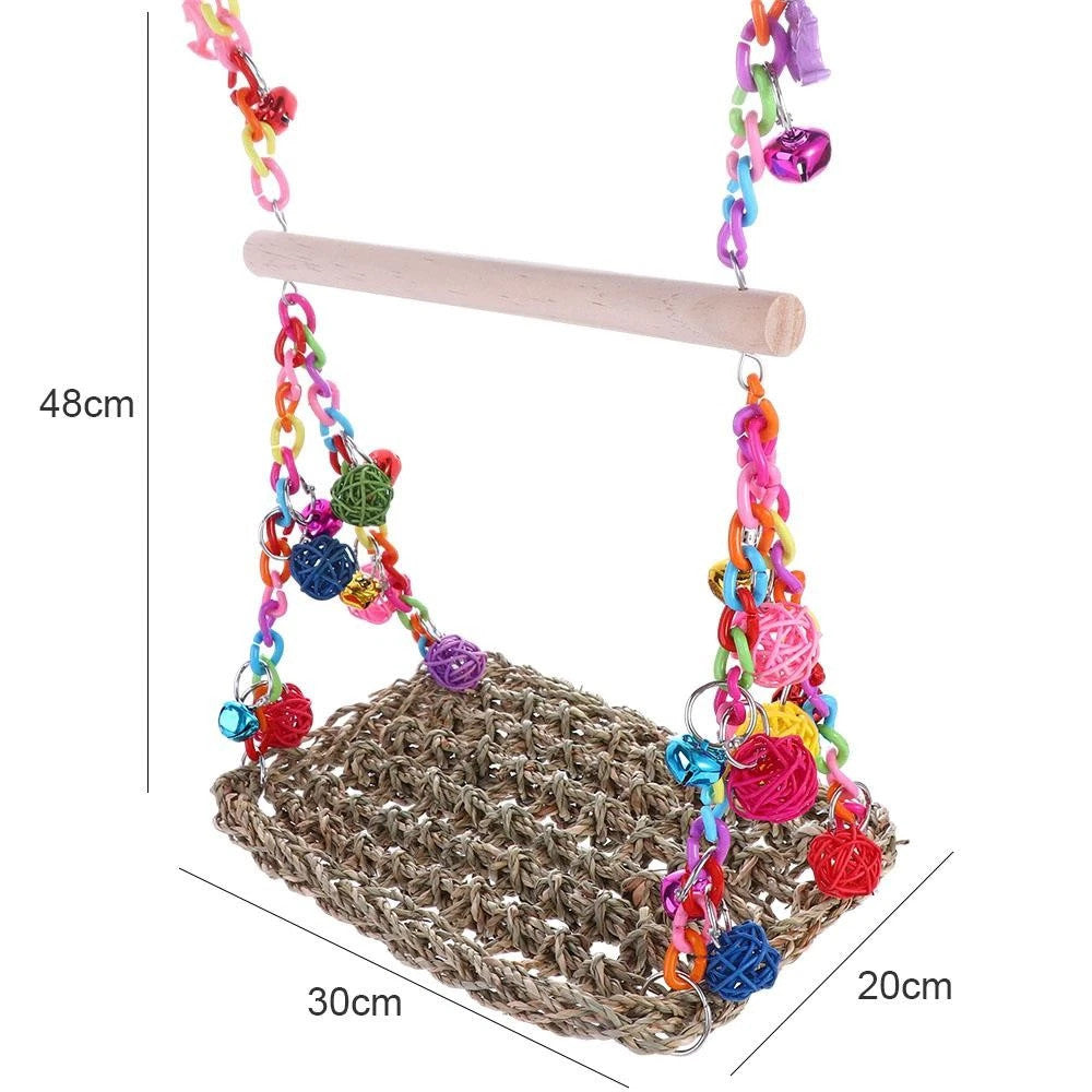 Parrot Swing African Grey Parrot Toy Large Cockatoo Macaw Bird Toy BirdSupplies