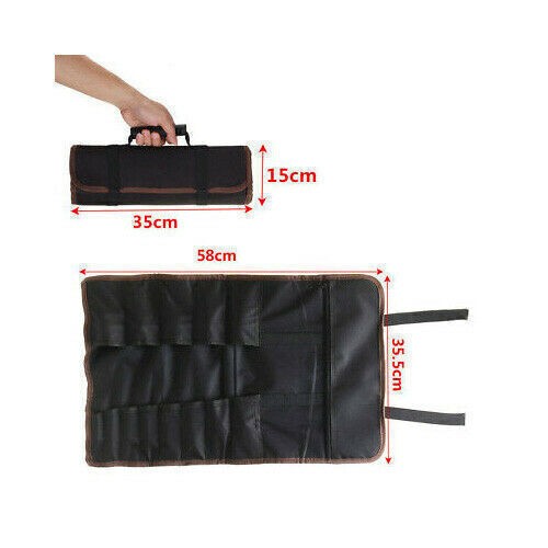 14 Pocket Knives Roll Carry Storage Case Portable Chef Knife Organiser Bag Pouch