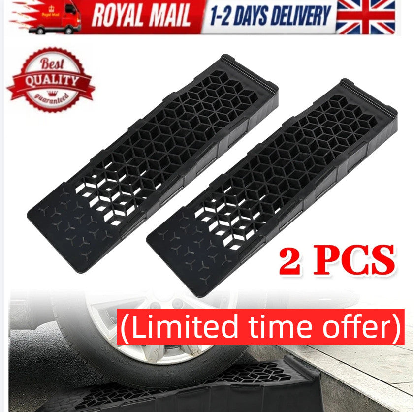 2Pc 5T Low Profile Car Ramps Honeycombed Channel Loading Maintenance Non‑Slip UK