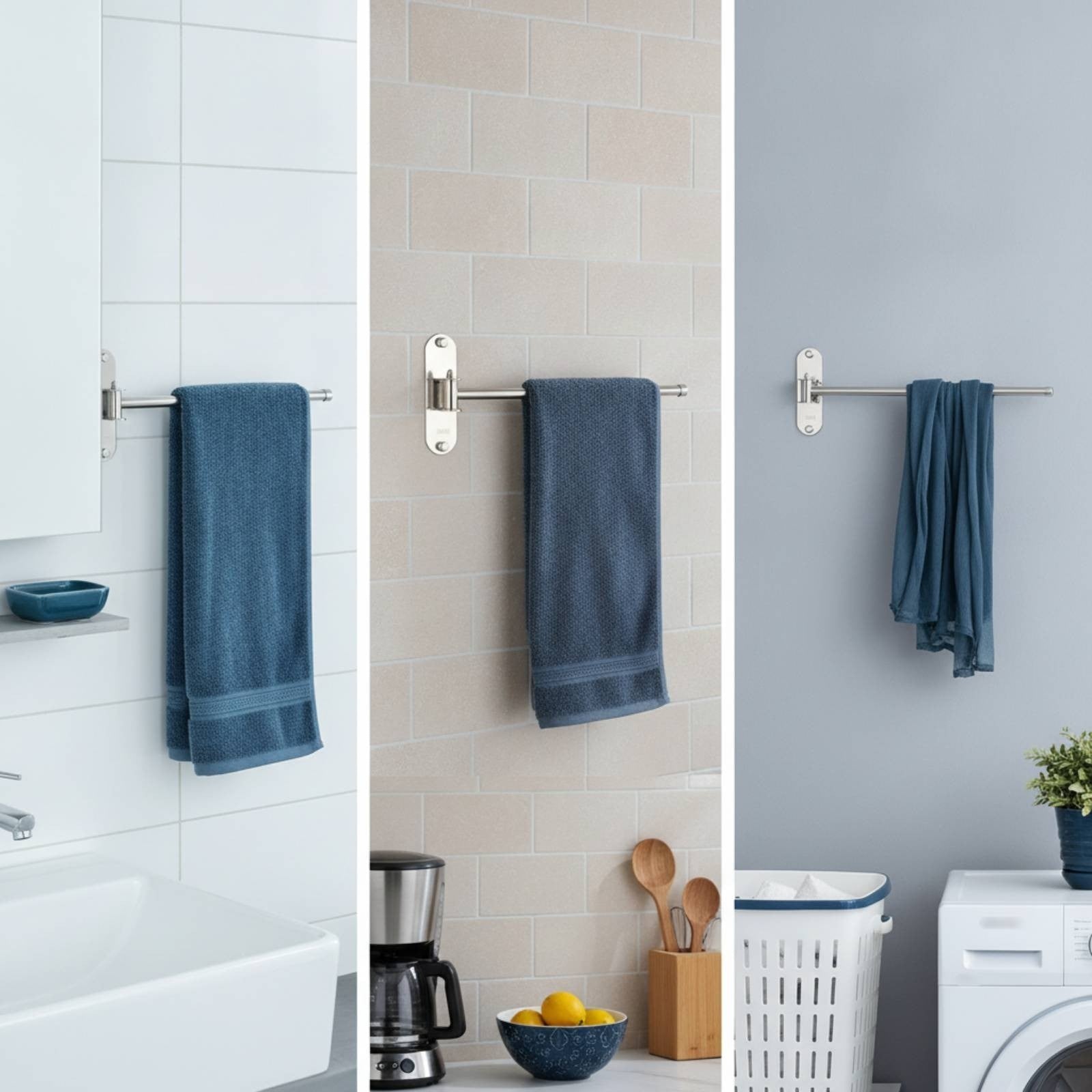Towel Bar with Rotating Arm Heavy Duty Swing Arm Towel Bar Smooth for Bathroom