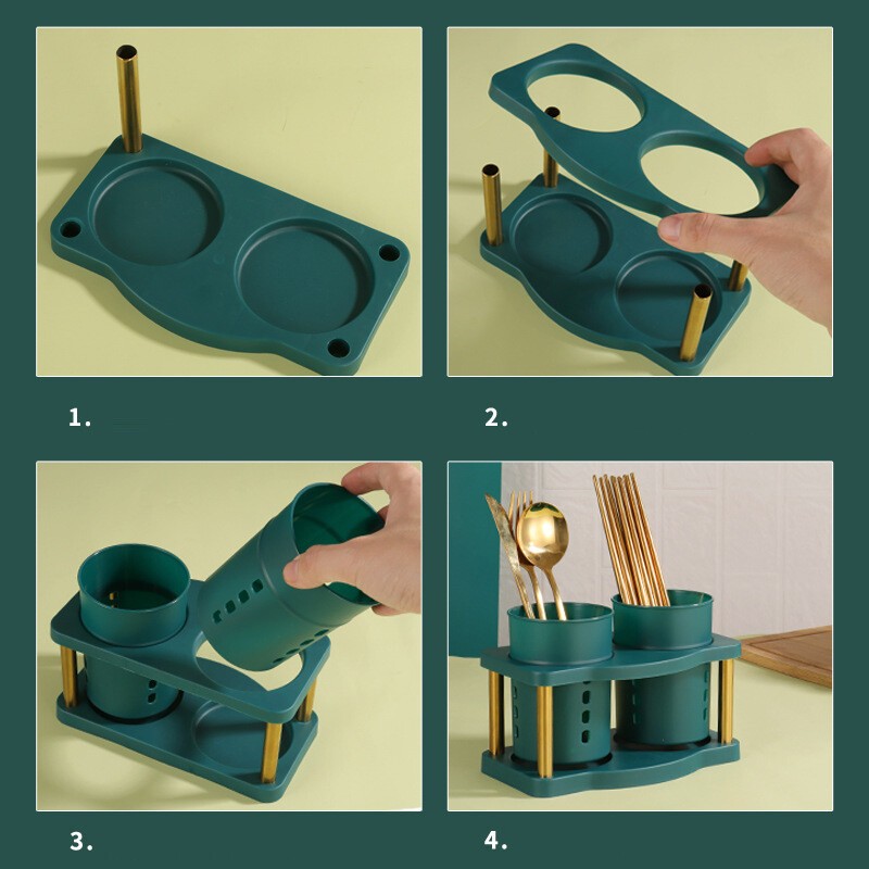 Kitchen Cutlery Holder Spoon Fork Chopstick Storage Rack Utensils Organizer Box