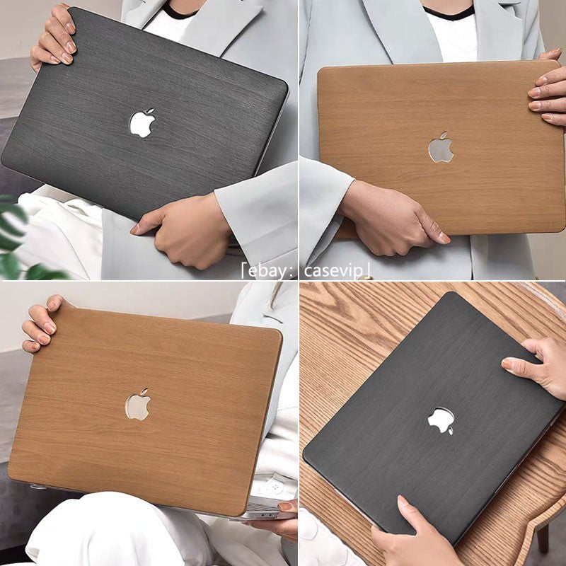 2in1 Wood Leather Shell For Macbook 2026 M5 Air 13 15 Pro 14 16 12 inch Case