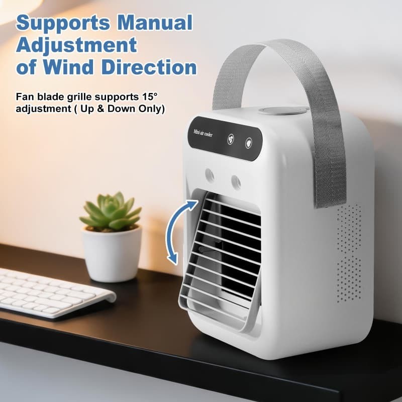 Mini Air Conditioner 3-in-1 - Portable Evaporative Cooler Fan & Humidifier White