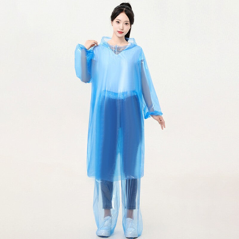 10pcs Disposable Raincoat Rain Pants Waterproof Outdoor Camping Rain Poncho.*