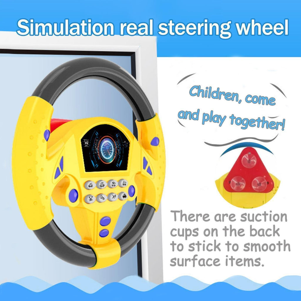 Toy Car Controller Kids Steering Wheel Toys Simulated Sound Driving Pretend Play