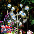 Wind Powered Kinetic Sculpture Unique And Magical Metal Windmill Spinner Garden