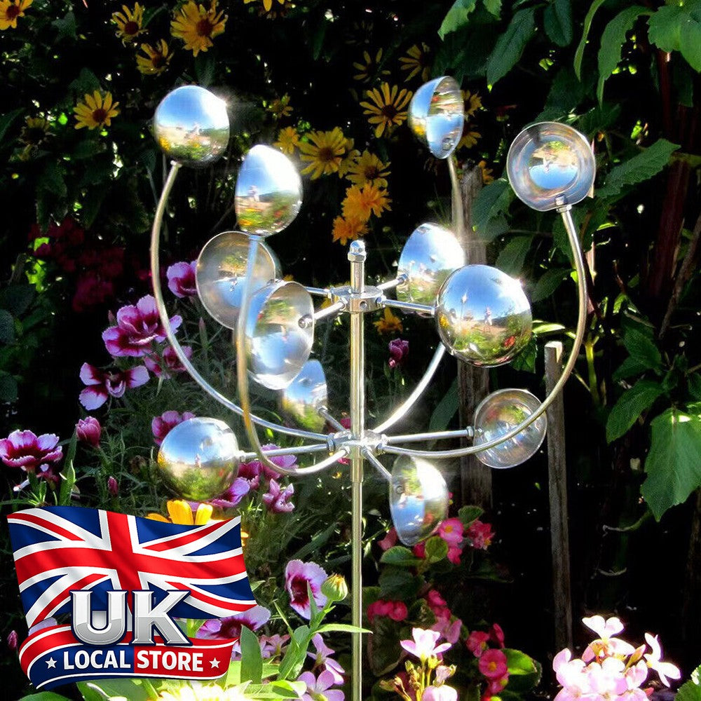 Wind Powered Kinetic Sculpture Unique And Magical Metal Windmill Spinner Garden
