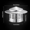 Stainless Steel Chimney Flue Cowl Pipe Rain Cover Protector Cap Cover 110mm