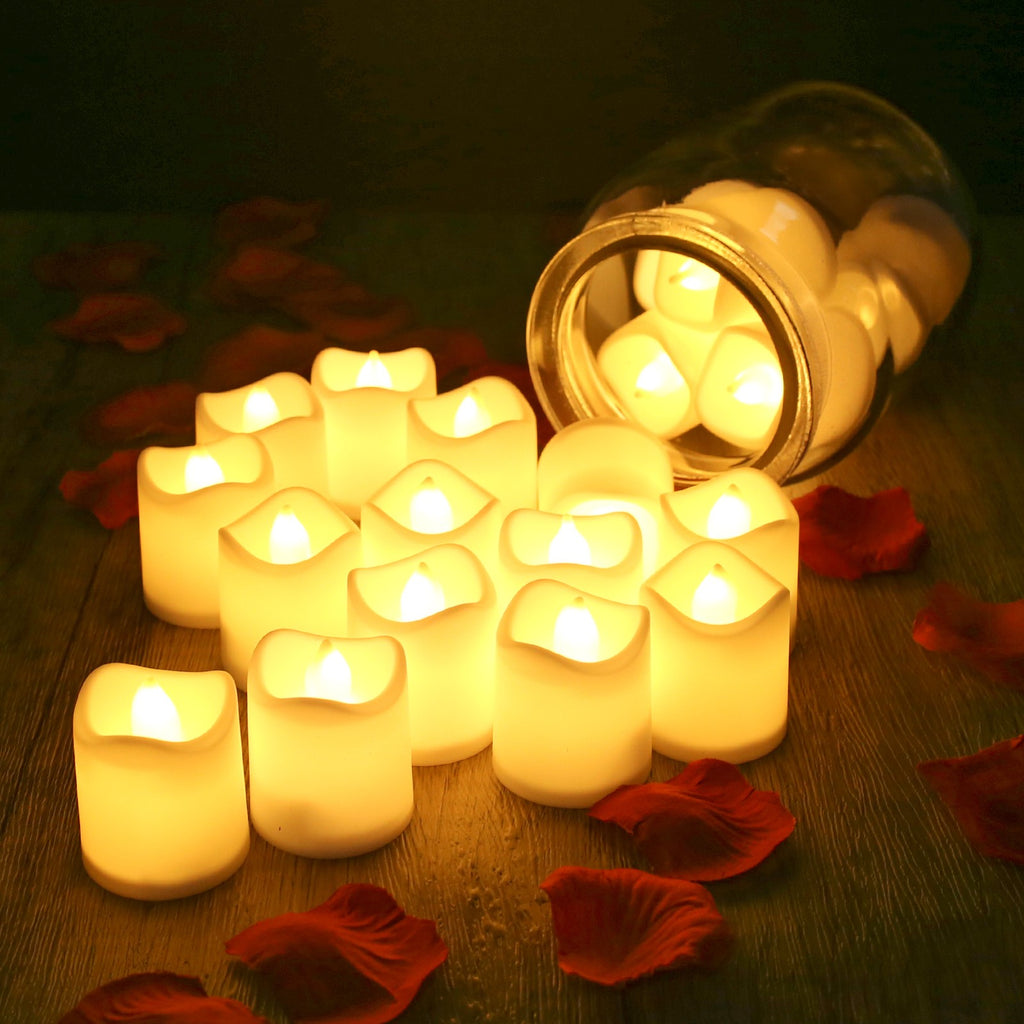 24PCS Led Tea Lights Candles LED FLAMELESS Battery Operated Wedding XMAS Decor