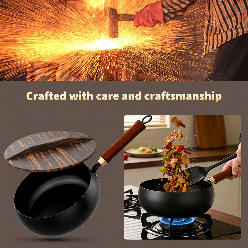Cast Iron Shallow Casserole Dish Pan Cooking Pot Stew Stockpot Kitchen Cookware