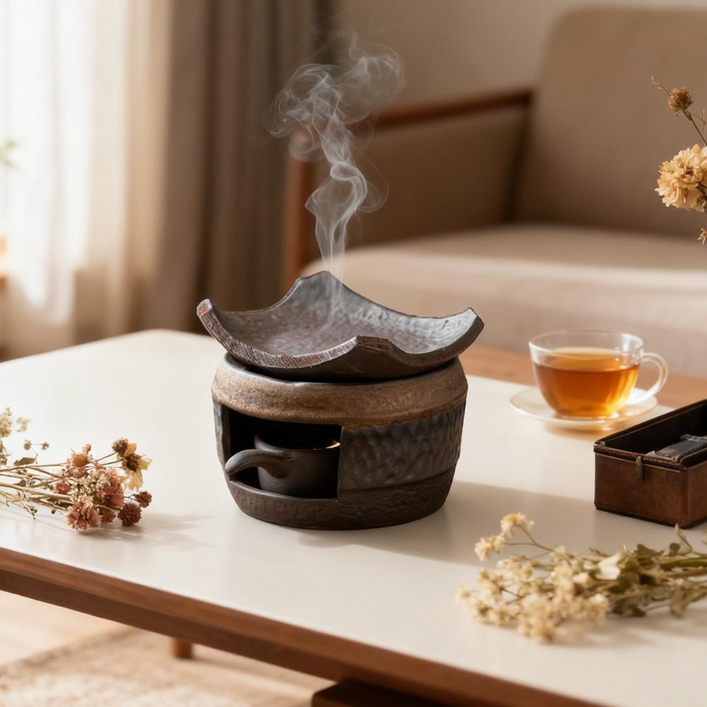 Ceramic Incense Burner Kit, Ceramic Aromatherapy,Stove Essential Oil Burner UK