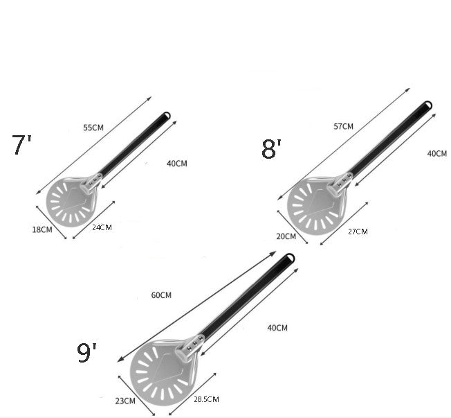 Pizza* Turning Peel Pizza Turner Restaurant-Grade Aluminum Perforated Pizza