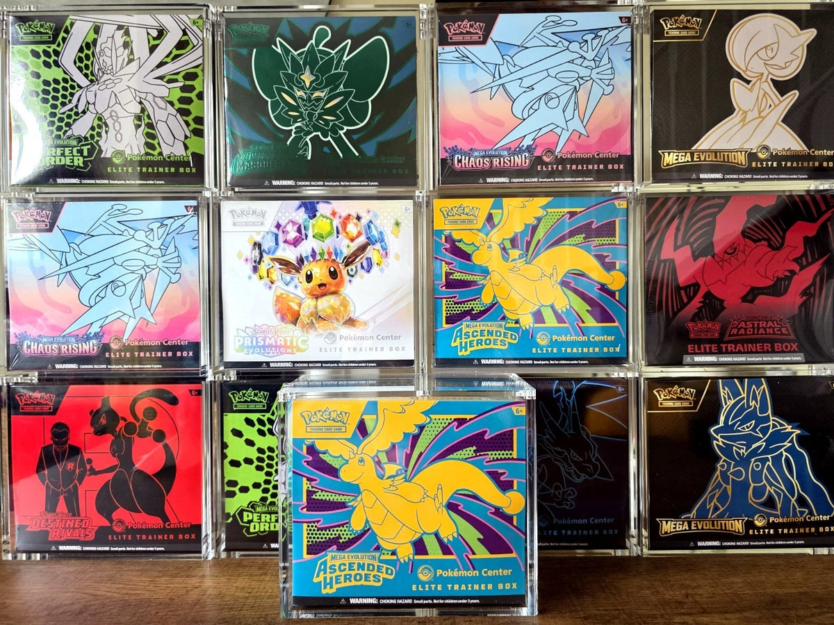 Pokemon Elite Trainer Box ETB Acrylic Magnetic Display Case 8mm UV Resist