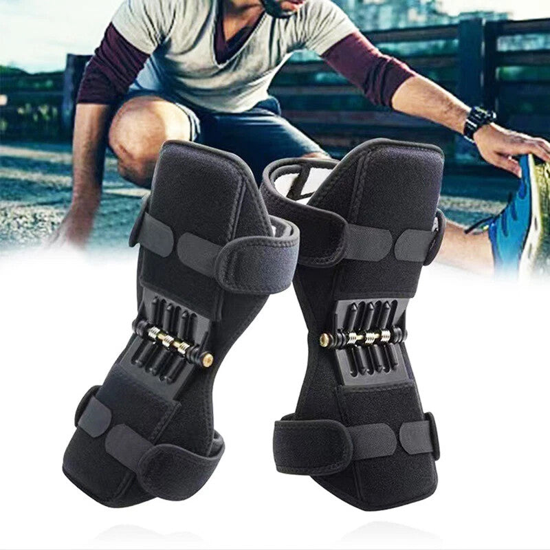 2pcs Power Lift Joint Support Knee Brace Pad Rebound Spring Force Leg