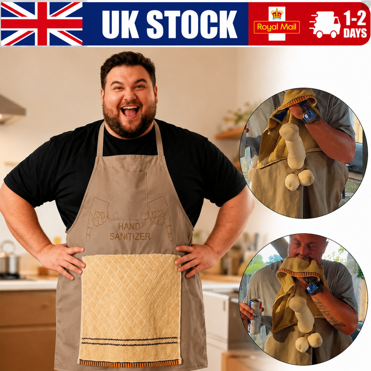 New Chef's Prank Apron,Creative Prank Aprons for Men,Funny The Ultimate Gag Gift