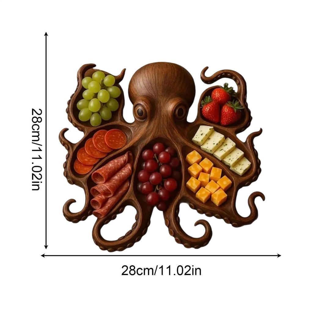 Octopus Charcuterie Platter Charcuterie Board Unique Multifunction Wooden