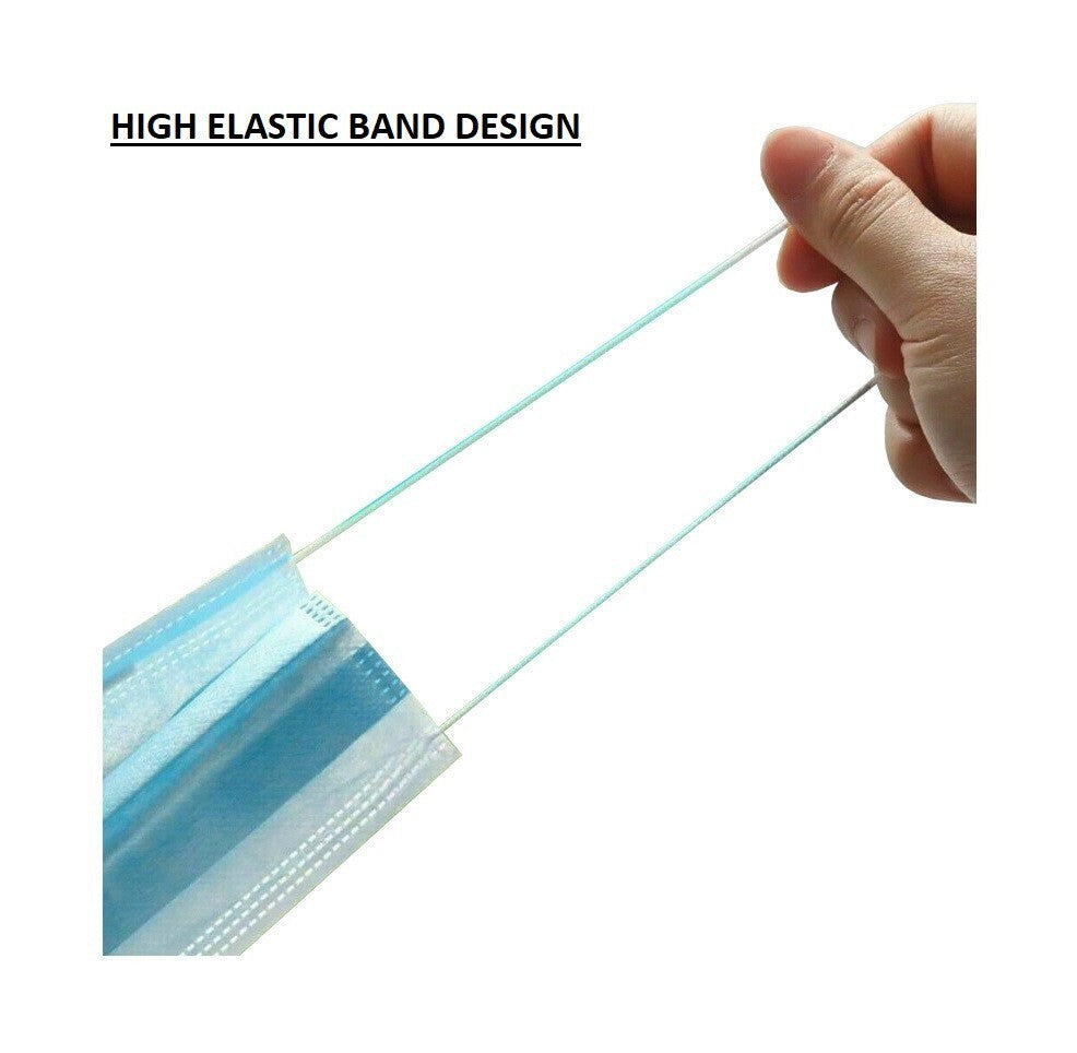 Disposable 3 Ply Face Mask With Nose Pin 3 Layer Breathable Surgical Medical
