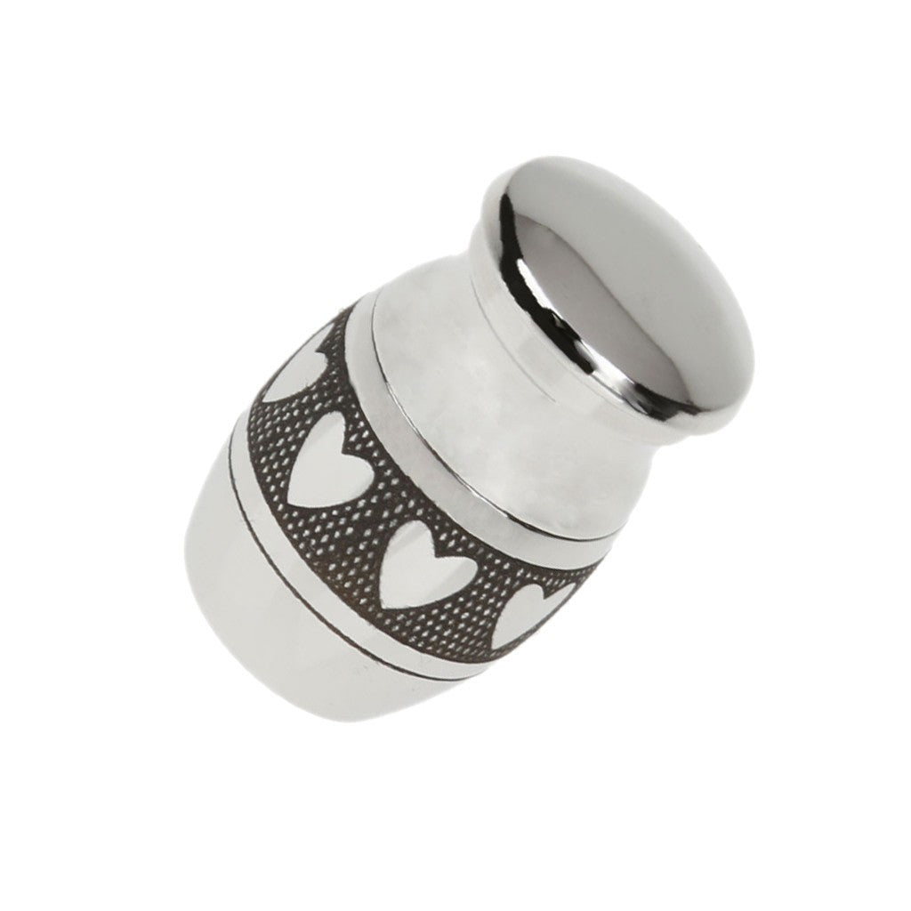 Silver Cremation Urn for Human Ashes Adult Funeral Urn Handcrafted Container